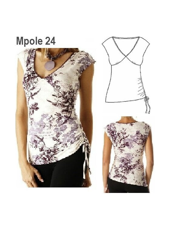 POLERA RECOGIDA MUJER,