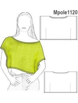 POLERA CUADRADA MUJER, CUELLO BOTE.