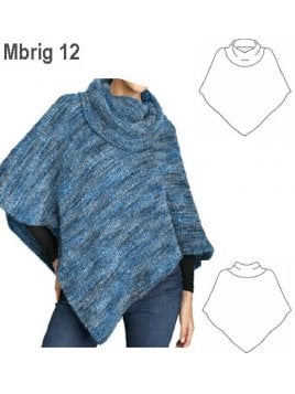 PONCHO TEJIDO MUJER.