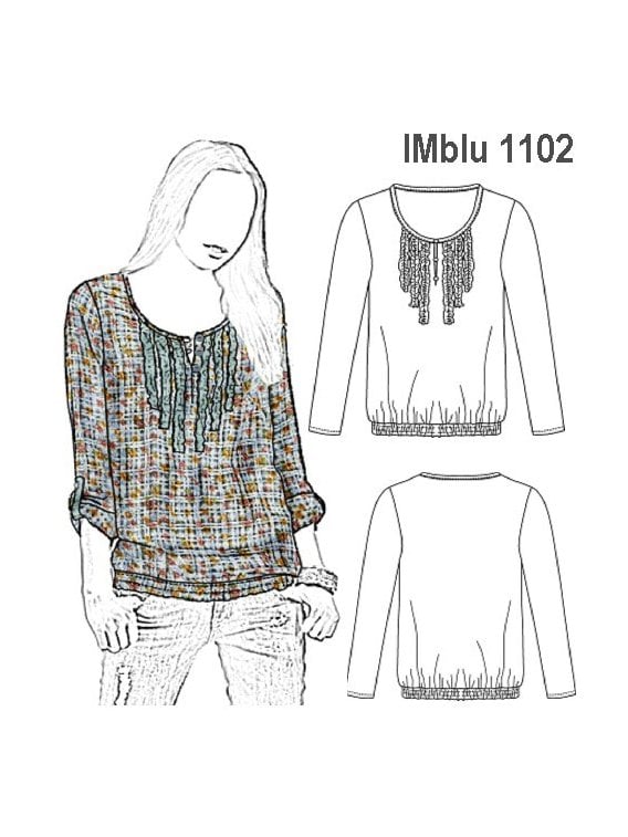 BLUSA PRETINA ELASTICADA 