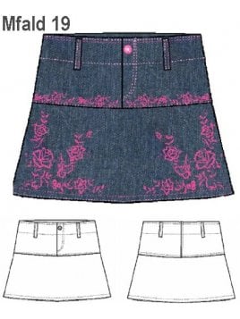 FALDA CORTA MUJER, CORTE REBECA.