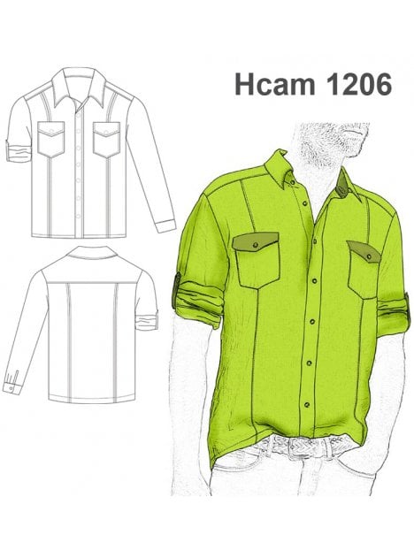 CAMISA MANGA RECOGIDA