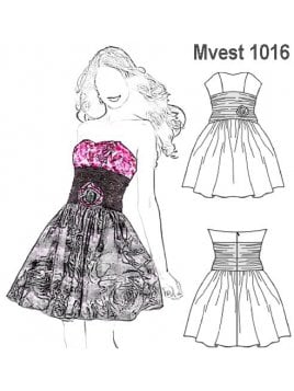 VESTIDO CINTURA AJUSTADA MUJER.