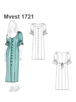 VESTIDO MIDI EVASE MUJER