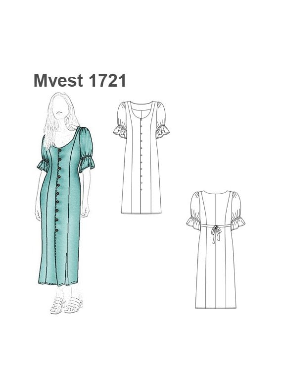 VESTIDO MIDI EVASE MUJER