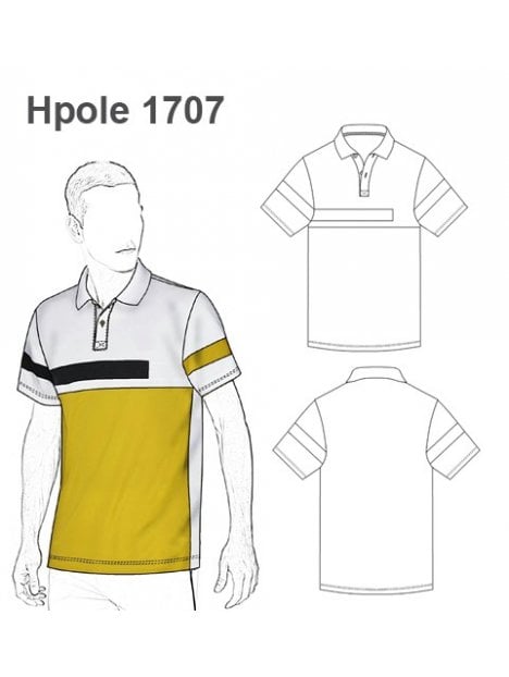 POLERA BASICA CUELLO POLO CORTES HOMBRE POLERA BASICA CUELLO POLO CORTES HOMBRE