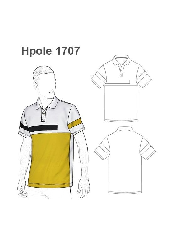 POLERA BASICA CUELLO POLO CORTES HOMBRE POLERA BASICA CUELLO POLO CORTES HOMBRE