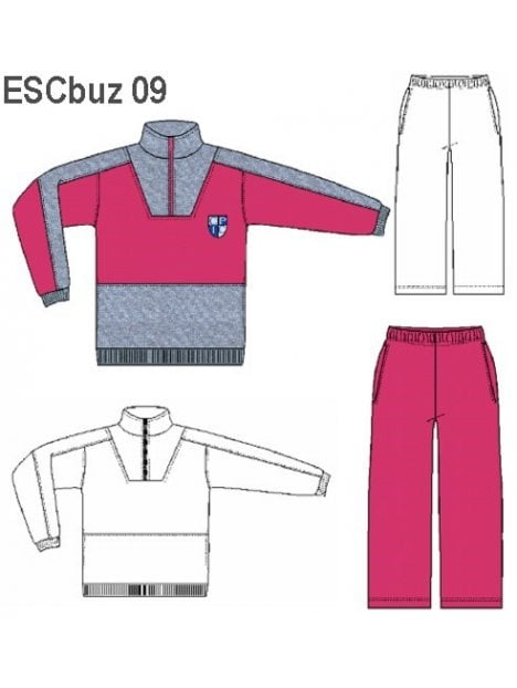 BUZO MULTICORTES UNISEX, 1/2 CIERRE.