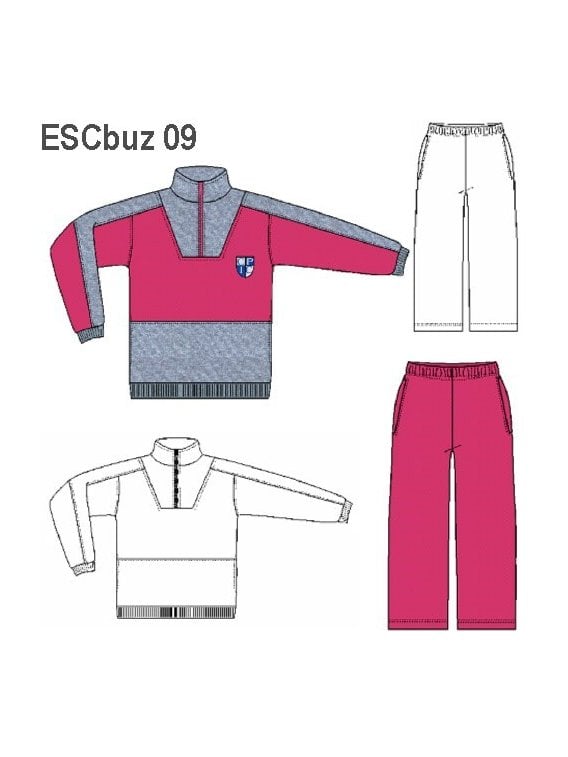 BUZO MULTICORTES UNISEX, 1/2 CIERRE.