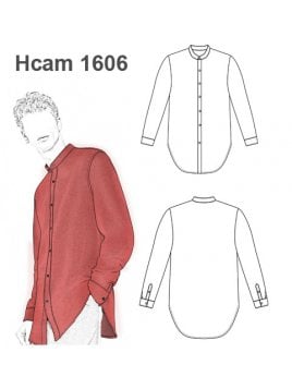 CAMISA EXTRA LARGA CUELLO MAO HOMBRE