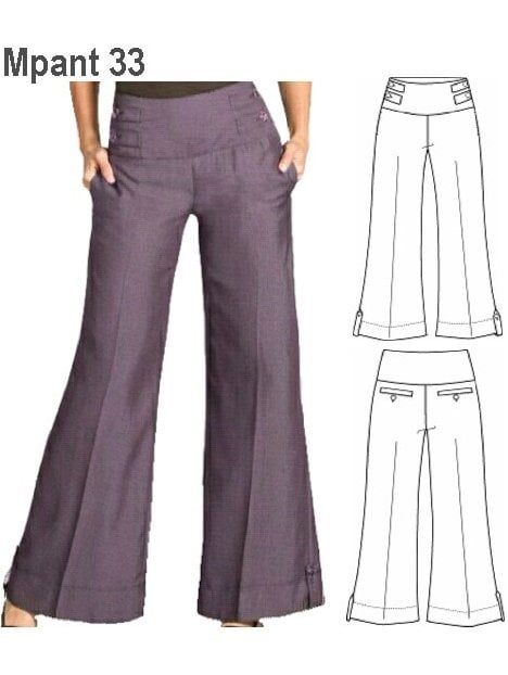PANTALON PIERNA ANCHA MUJER 0933