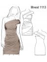 VESTIDO DRAPEADO CORTO MUJER.