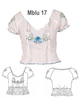 BLUSA CORTA MUJER, MANGA RAGLAND