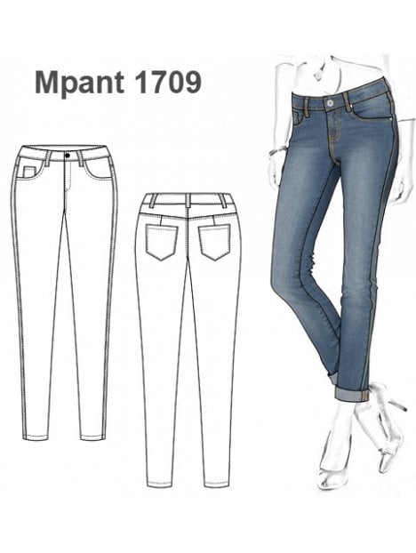 PANTALON JEANS MUJER 1709