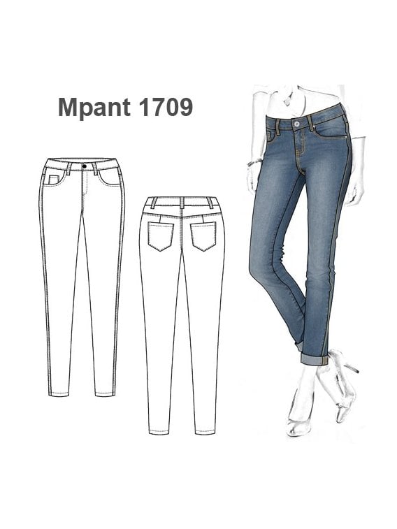 PANTALON JEANS MUJER 1709