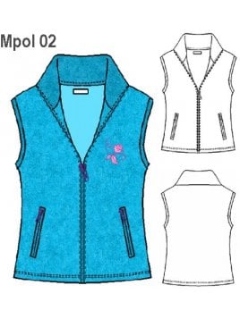 POLAR SIN MANGAS MUJER, CIERRE SEPARABLE