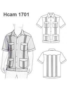 CAMISA GUAYABERA MANGA CORTA 