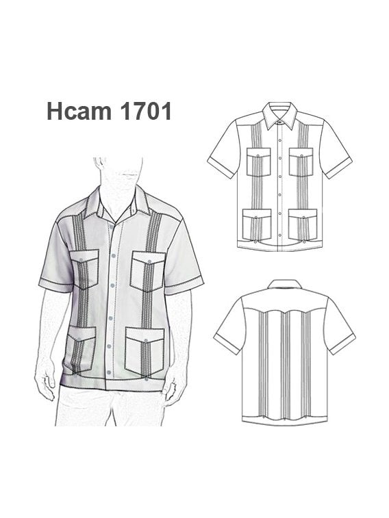 CAMISA GUAYABERA MANGA CORTA 