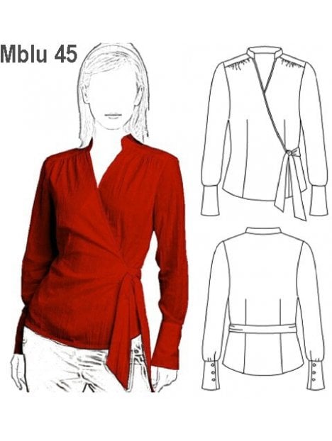 Molde blusa cruzada mujer 0945