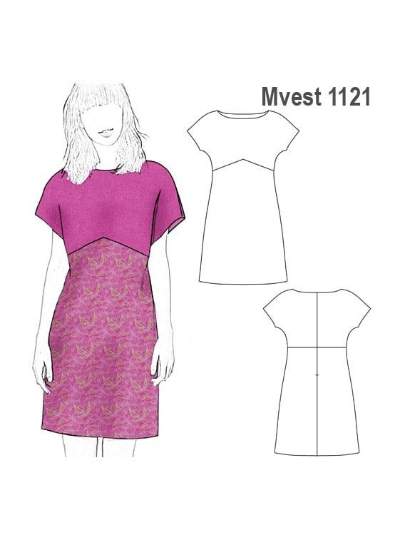 VESTIDO CORTE TRIANGULAR, MANGA KIMONO,