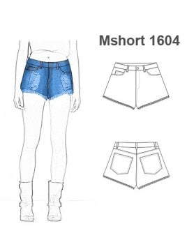 SHORT TIRO MEDIO MUJER
