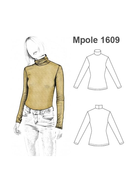 POLERA CAMISETA CUELLO ALTO BEETLE MUJER