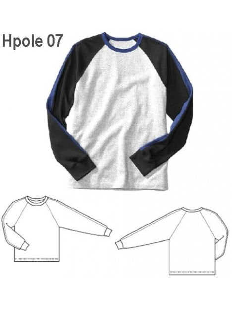 POLERA RAGLAND HOMBRE, 