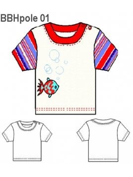 POLERA POLO BEBE, MANGA CORTA