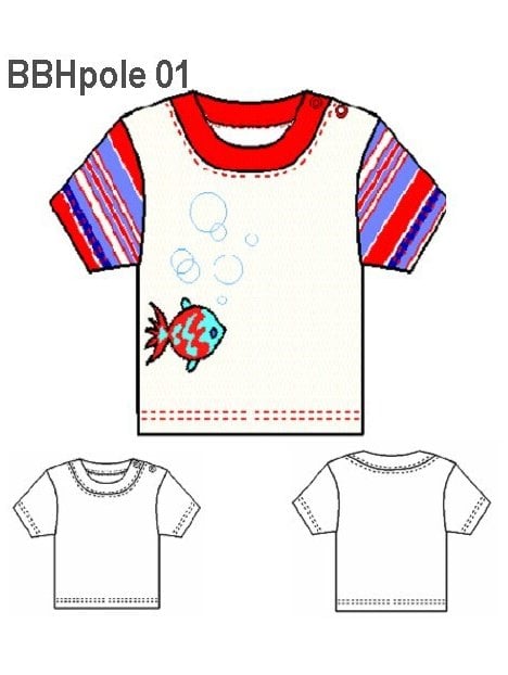 POLERA POLO BEBE, MANGA CORTA