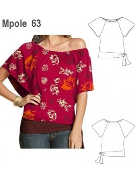 POLERA ELASTICO HOMBROS MUJER,