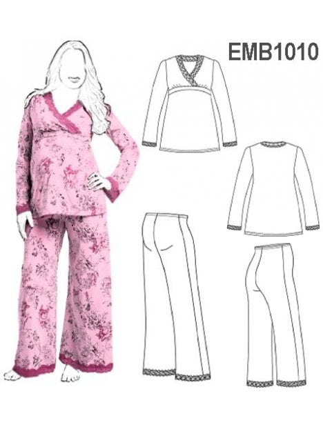 PIJAMA MATERNAL EMB 1010