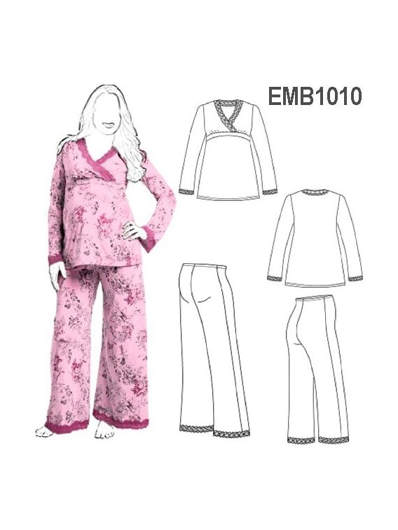 PIJAMA MATERNAL EMB 1010