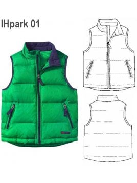 PARKA SIN MANGAS NIÑO, BOLSILLOS DELANTE