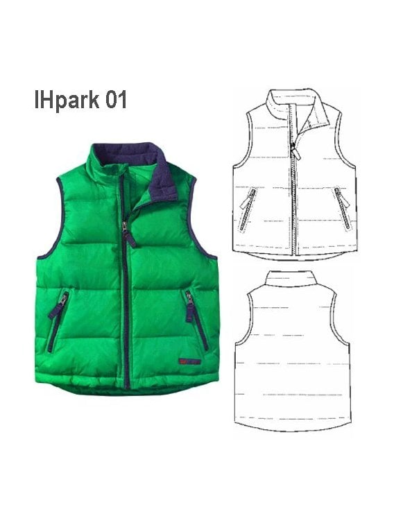 PARKA SIN MANGAS NIÑO, BOLSILLOS DELANTE