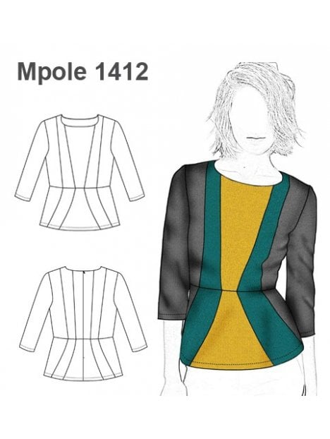 POLERA PEPLUM MUJER 1412
