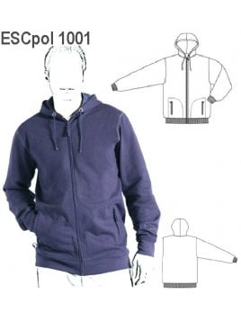 POLERON CIERRES Y CAPUCHON, BOLSILLOS EN