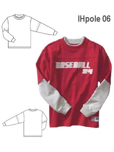 POLERA DOBLE MANGA NIÑO