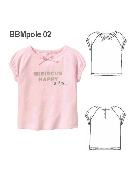 POLERA MANGA RAGLAND BEBE, MANGA CORTA C