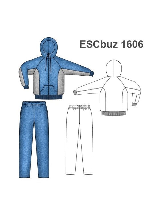 BUZO JOGGINS RAGLAN ESCOLAR COLEGIAL 