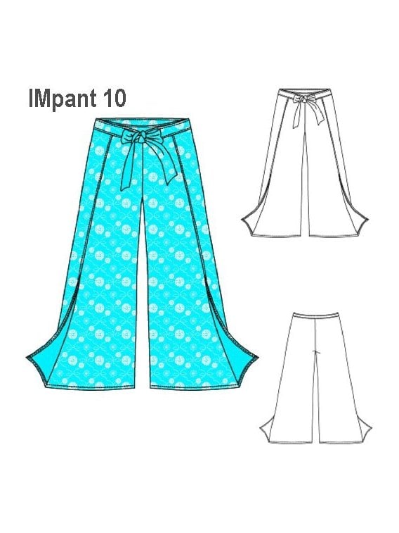 PANTALON  PAREO CON CORTE NIÑA, PIERNA C