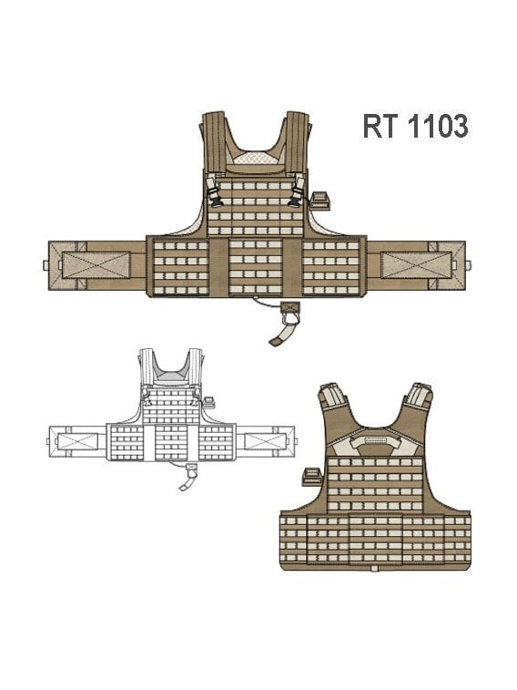 CHALECO PLACAS DE GOMA RT 1103