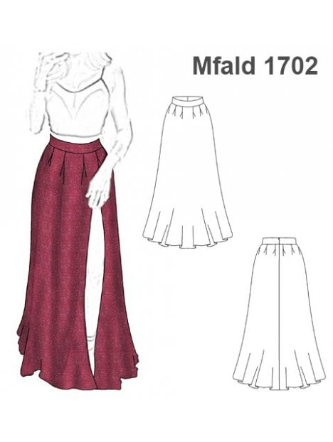 MOLDE: FALDA LARGA MUJER 1702