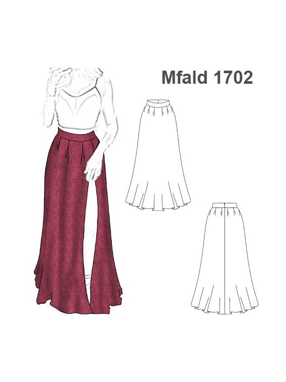 FALDA POLLERA LARGA FIESTA MUJER