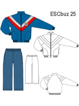 BUZO CORTES EN "V", BOLSILLOS EN POLERON