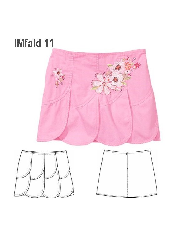 FALDA PETALOS NIÑA 0911