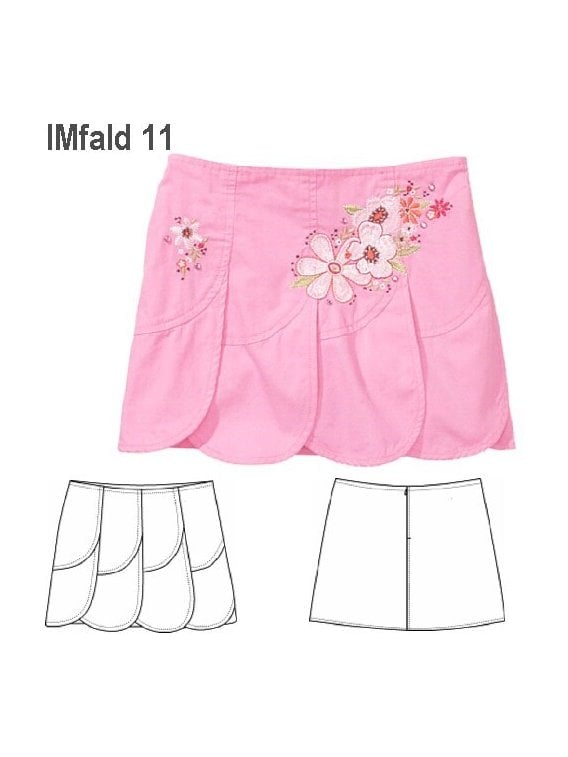 FALDA PETALOS NIÑA 0911