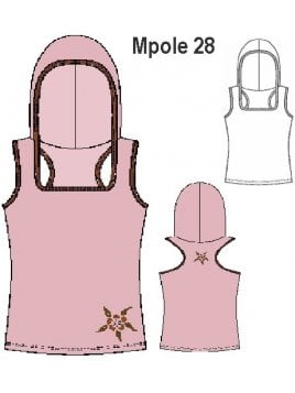 POLERA MUSCULOSA GORRO, CAPUCHON, ESCOTE