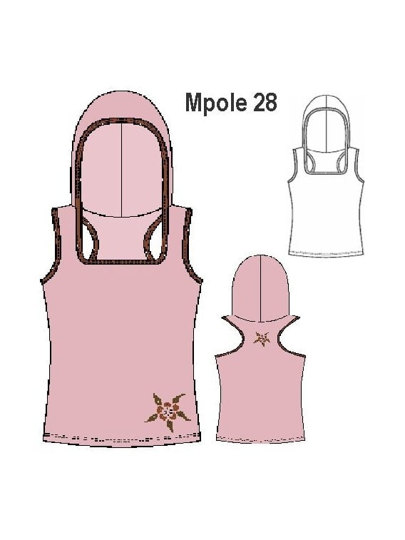 POLERA MUSCULOSA GORRO, CAPUCHON, ESCOTE