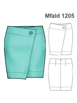 MINI FALDA, CRUCE FALSO