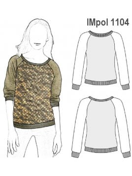 POLERON BRILLOS NIÑA, CUELLO SEMI-ESCOTA